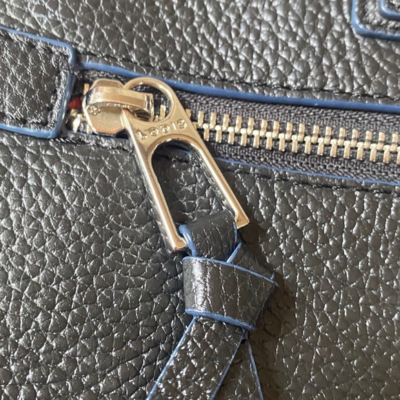 Lodis Navy Leather Crossbody Bag - Picture 5 of 8